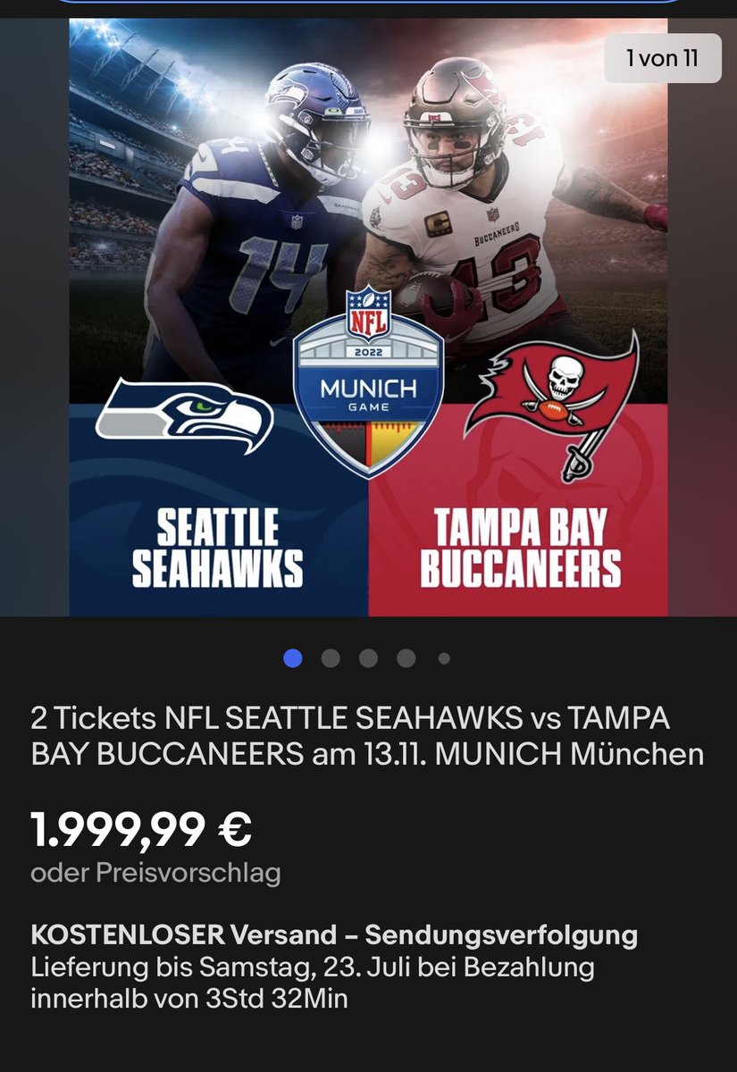 Es ist 10.28!🤔 Und schon findet man bei Ebay solche Angebote! Schade das Leute aus Geldgier den echten Fans die Chance auf Tickets nehmen…🤬
#rannfl #rannflsuechtig