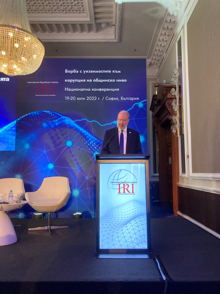 GrahamHScott's tweet photo. @mrpaulmccarthy - “IRI believes the fight against corruption is also a fight for democracy” #Bulgaria #anticorruption https://t.co/dz2jdldy6z