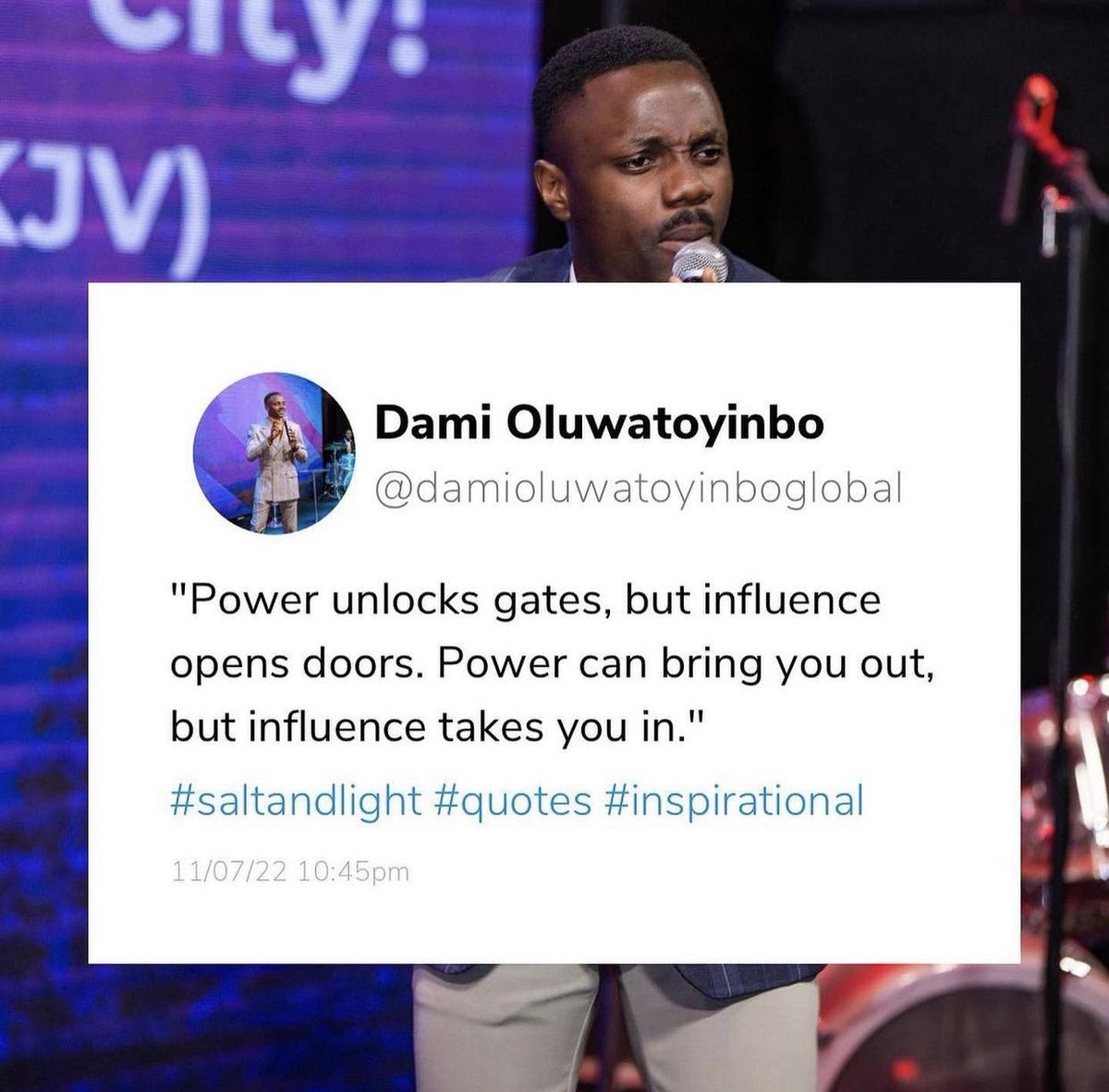 thesolomonayo's tweet photo. Pastor Dami @damilolaonline 

#IAmSalt
#IAmLight
#KINGS https://t.co/7usrGTT8kK