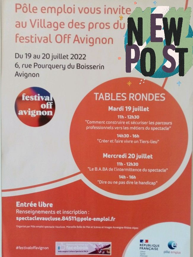 BourlonNathalie's tweet photo. 🔛Comment construire et sécuriser les parcours professionnels vers les métiers du Spectacle ? RDV aujourd'hui 11h-12h30 VILLAGE DES PROS DU FESTIVAL OFF AVIGNON, RUE POURQUERY DE BOISSERIN #arsud #collectifLAREPLIQUE #LESTETESDELART @MonikaSusini @Afdas @MarineSERRALTA @proarti https://t.co/rIKIEeqncB