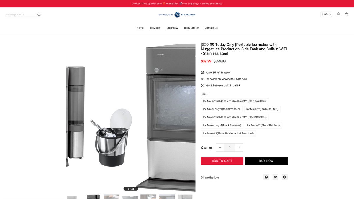 ScamiBot's tweet photo. #Trademark #infringement targeting the @generalelectric brand.

⏰ Confirmed active: July 17, 2022
🌐 Hosted via: @rebeldotcom
💻 IP address: 209.74.109.157
👨‍💻 Domain name: barbitrarys(.)top

#scam #scamaware #scamalert #fraud #phishing https://t.co/jfKAA3b1Aw