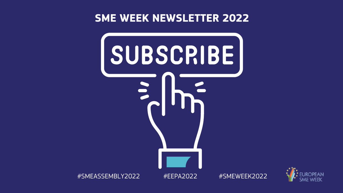 EEPA_EU's tweet photo. In June, we had a full month full of ⤵️
⭐ The launch of #SMEYEC2022,
⭐ The introduction of the #PromotingEntreprise App,
⭐ The announcement of #SMEAssembly2022 and more.
Subscribe now to get the latest news and learn about upcoming events 👇
https://t.co/HcS2TrkrAR https://t.co/F7BMmYq031