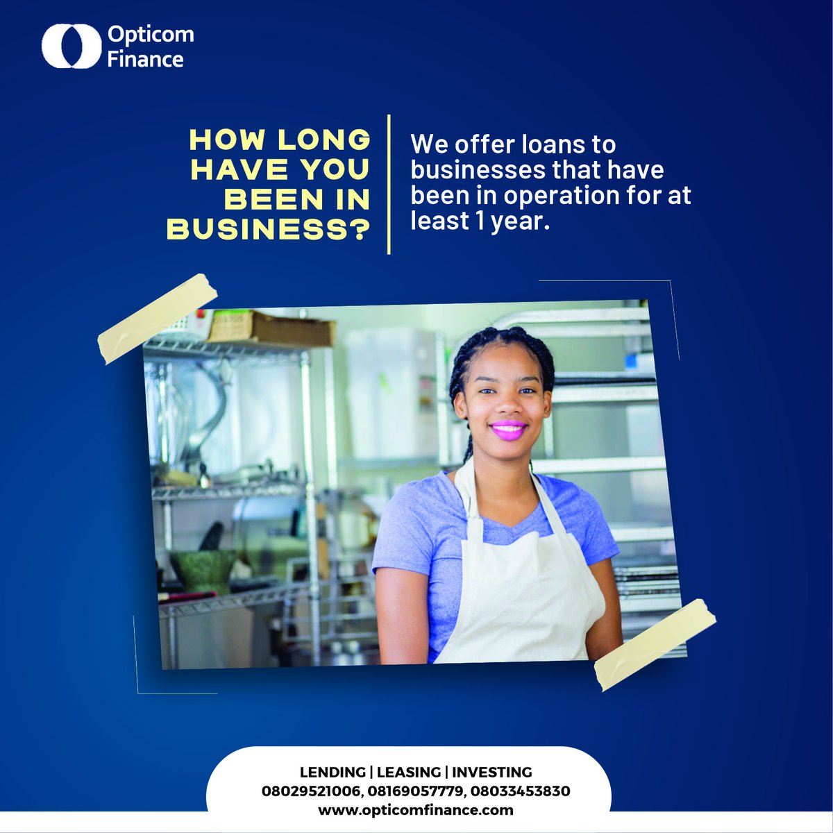 opticomfinance's tweet photo. Building a business isn't easy, so we salute every entrepreneur who's started and sustainably grown a business overtime.

How long have you been in business? 

Tell us about a success you're particularly proud of.

#Opticom #Investment #Loan #lease #MoneyTuesday https://t.co/TDAZ2YLV7o