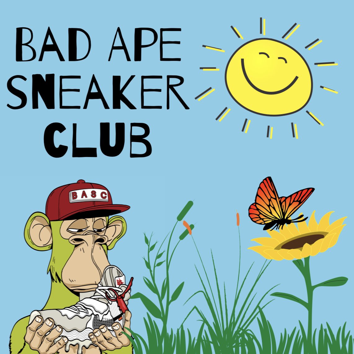 BASneaker's tweet photo. Bad Ape Sneaker Club!!

#NFTs #NFT #NFTCommunity #NFTCommmunity #cryptocurrency #Crypto #Ethereum #ETH #NFTProject #NFTCollection https://t.co/Rae13feff4