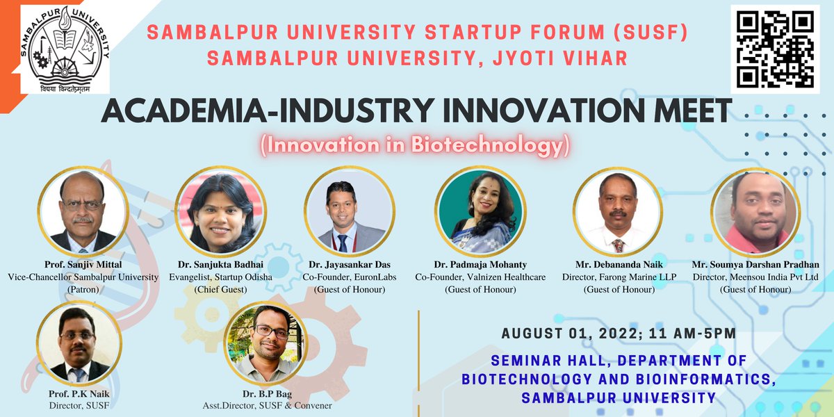 PLACEMENT CELL, SAMBALPUR UNIVERSITY (@placementcellsu) on Twitter photo We are back with the 2nd Event by #SambalpurUniversityStartupForum (The Incubation Centre of Sambalpur Univeersity). Come join us to learn the fundamentals for entrepreneurship, R&D in the areas of #biotechnology from the founders.
contact us susf@suniv.ac.in for registration. We are back with the 2nd Event by #SambalpurUniversityStartupForum (The Incubation Centre of Sambalpur Univeersity). Come join us to learn the fundamentals for entrepreneurship, R&D in the areas of #biotechnology from the founders.
contact us susf@suniv.ac.in for registration.