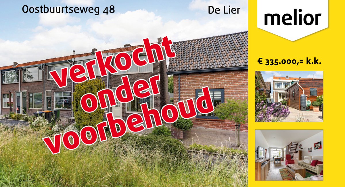 #Verkocht onder voorbehoud Oostbuurtseweg 48 te De Lier!

#melior #huisverkopen