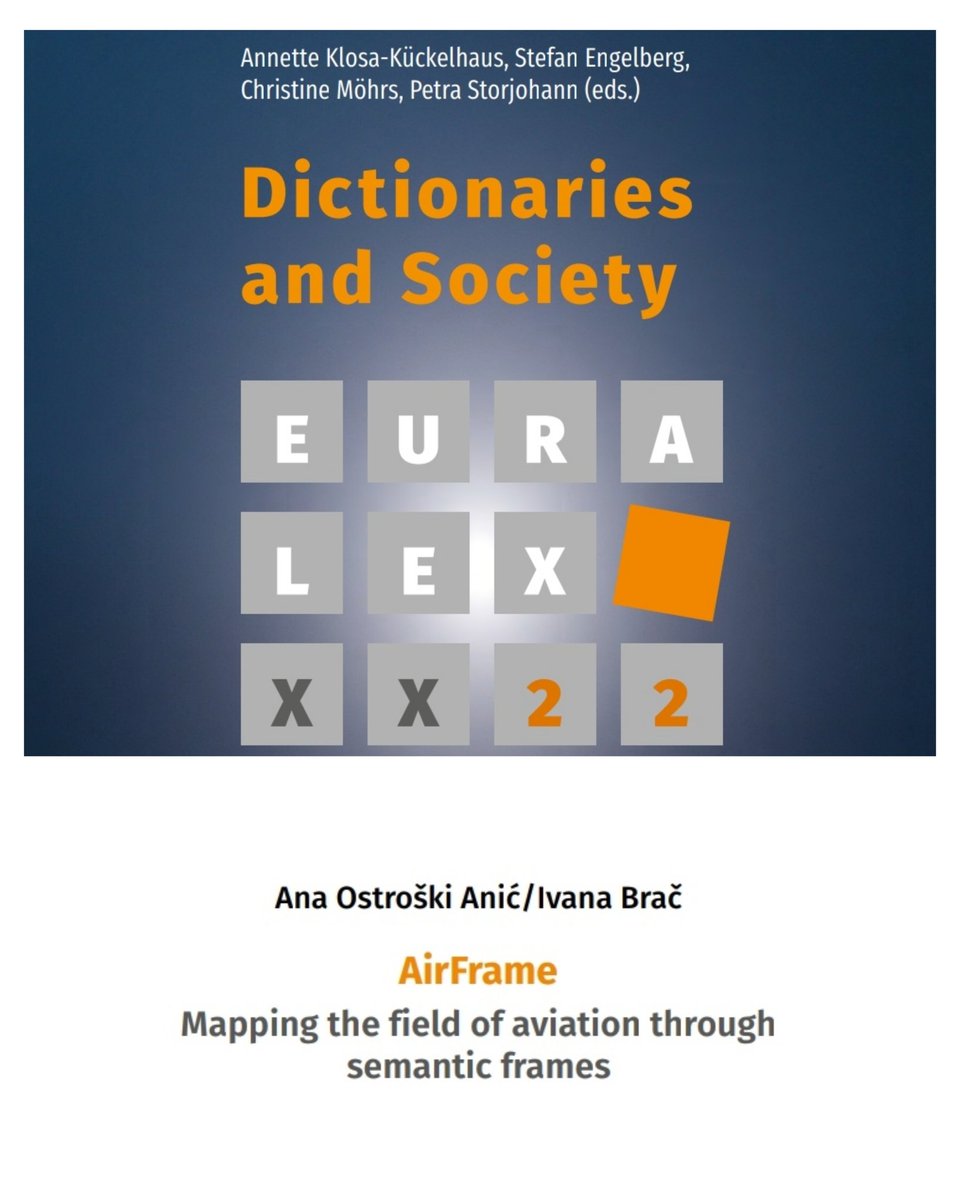 Our #EURALEX2022 paper is the first comprehensive description of our work on #AirFrame, a database of semantic frames of aviation developed within <a href="/DIKAterminology/">DIKA Terminology</a>.
Available online at euralex2022.ids-mannheim.de.