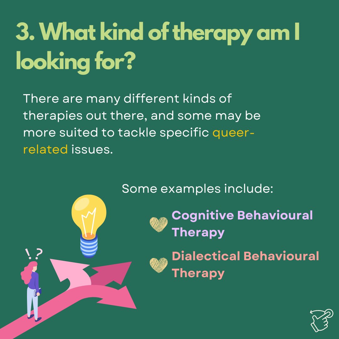 rumahangkat's tweet photo. Finding yourself wanting to seek therapy, but don't know where to start? You're not alone. Here are some helpful tips to help you figure out the right kind of therapy approach for you.
#RumahAngkat
#progresswithpride 
#campurLGBT https://t.co/NgvNpuOKok