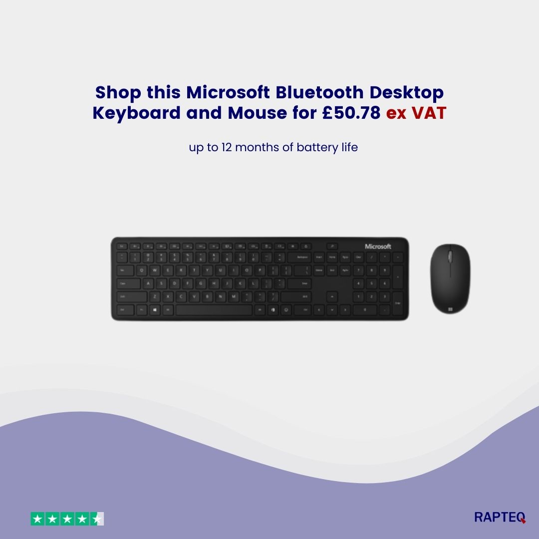 Rapt3q's tweet photo. Go Wireless with Microsoft Bluetooth Keyboard and Mouse

Shop online at https://t.co/xyVCRAWY3N

#ithardware #itprofessionals #itprocurement #techindustry #Rapteq  #ITsourcing #Microsoft #Keyboard https://t.co/rjzKXJyg2S