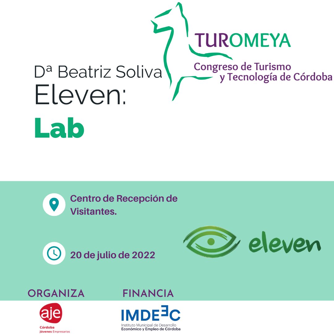 🟢Ponentes del Congreso Turomeya.
Tenemos la suerte de contar con Beatriz Soliva
Innovación especializados en el uso de metodologías de diseño estratégico para ayudar a emprendedores y empresas
Sólo queda un día!!
#TurOmeya2022 #turomeya #somosAJE 
<a href="/AJECordoba/">AJE Cordoba</a>  <a href="/imdeec/">Imdeec</a>