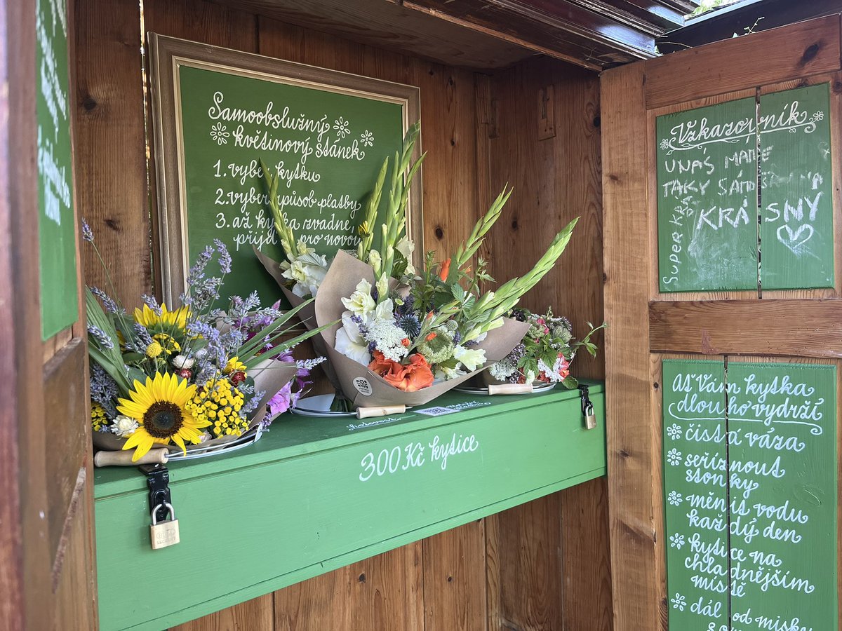 Zitkova_CT's tweet photo. Přijdete, vezmete květinu a zaplatíte. 💐 Samooblužné stánky všeho druhu se rozrůstají. A dobrá zpráva! Češi jsou poctiví! ❤️ #kveetko #nemcicky #kvetinovykabinet #dolnikounice https://t.co/Q5qT6RVkn9