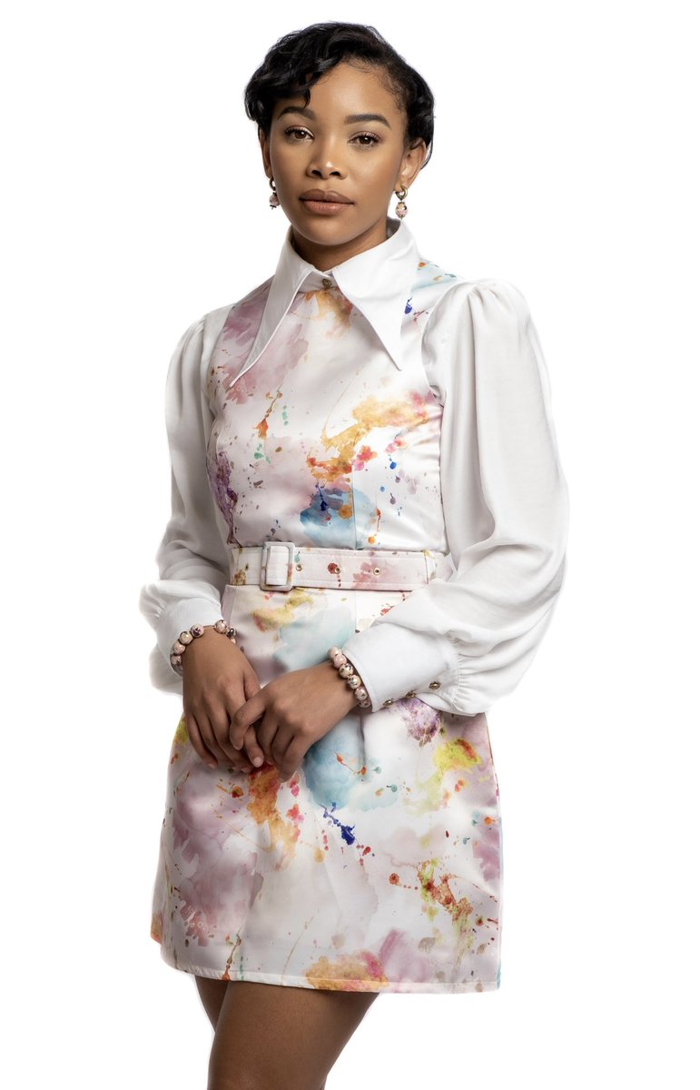 Just added our Splattered Belted Shift Dress to the online store. Would you wear it with or without the shirt? First drop from our <a href="/safashionweek/">SA Fashion Week</a> collection