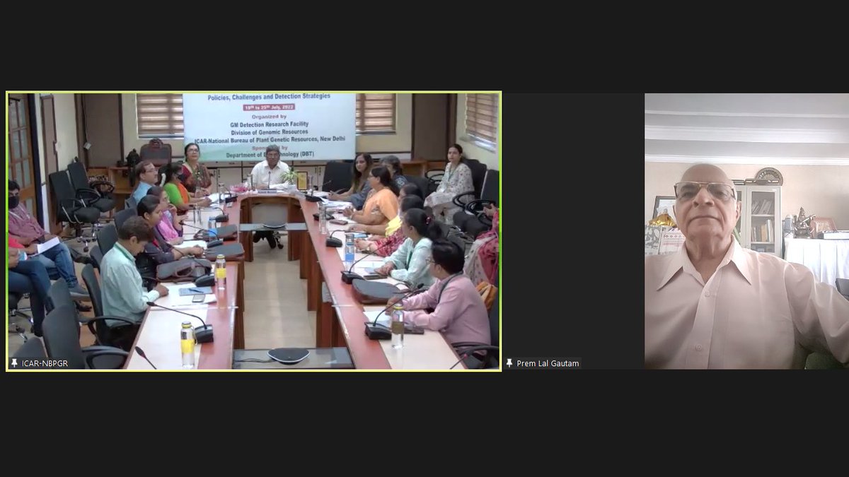 INbpgr's tweet photo. @DBTIndia sponsored #Training Program on Genetically Engineered Plants: #Biosafety Considerations, Policies, Challenges &amp; Detection Strategies (Hybrid Mode, 19-25 July 2022) was inaugurated at @INbpgr 
@icarindia https://t.co/wzObl2R6IB