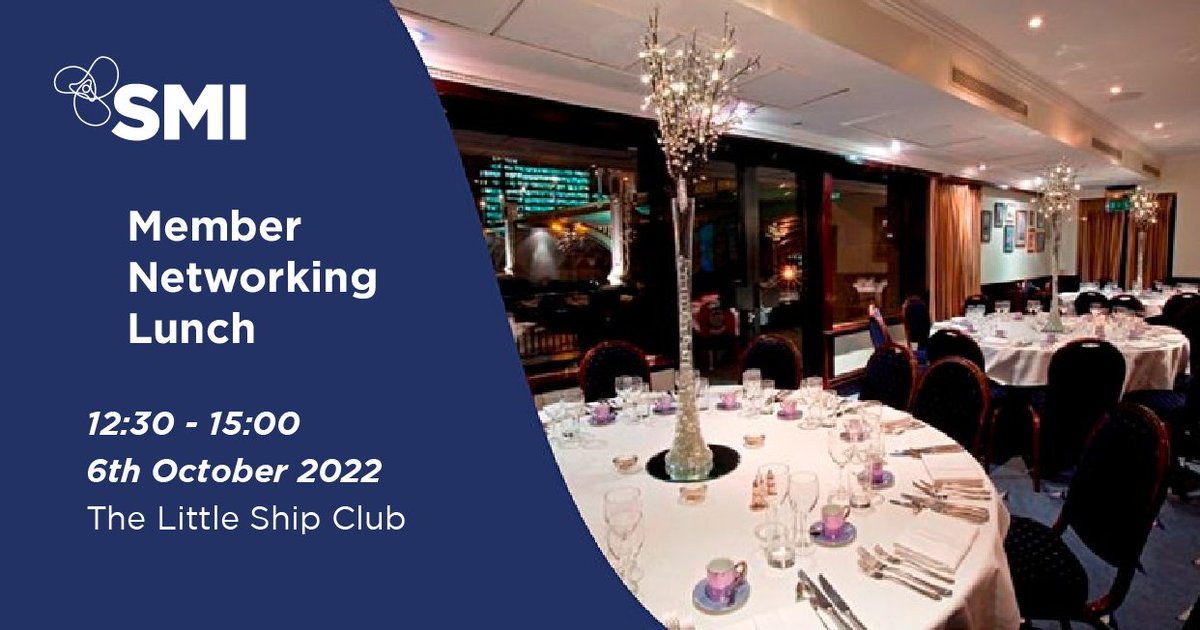 SMI President <a href="/jwhowie/">John Howie</a>, Chief Corporate Affairs Officer at Babcock International Group, will be in attendance along with the SMI team.

The lunch provides the perfect networking opportunity to meet the team and share in plans for the future.

Reserve your maritimeindustries.org/tickets/public…