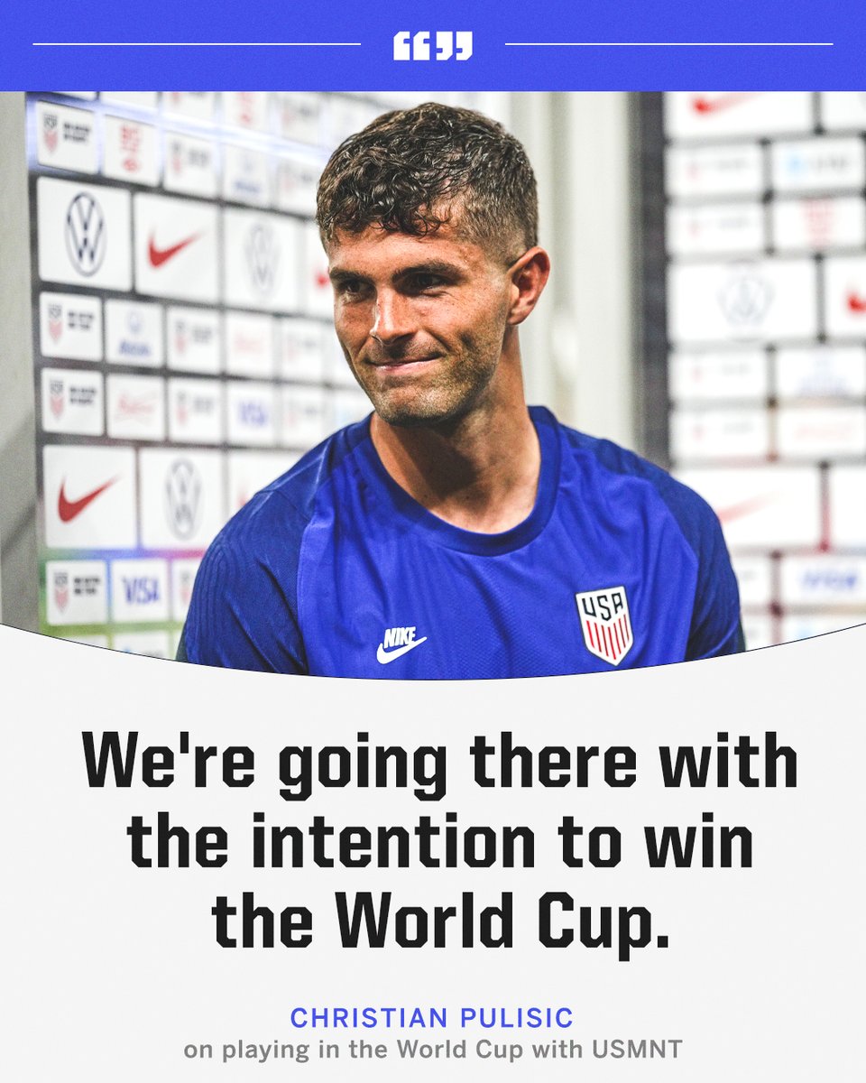 Pulisic wants the biggest prize 🏆🇺🇸