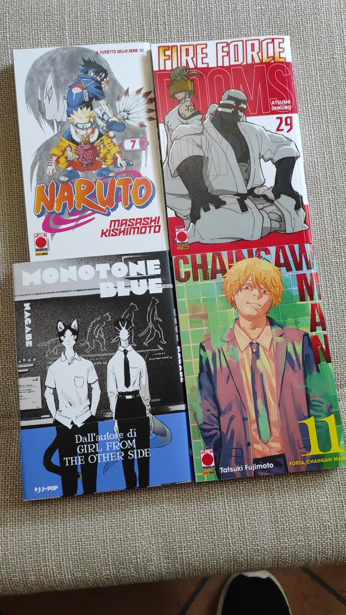 requercial's tweet photo. Benvenuti 🥲 #fireforce #naruto #monotoneblue #chainsawman #planetmanga #paninicomics #jpop https://t.co/o7FSE1Hkx6