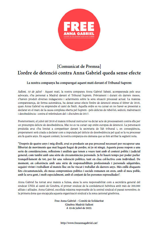 Free Anna Gabriel tweet media