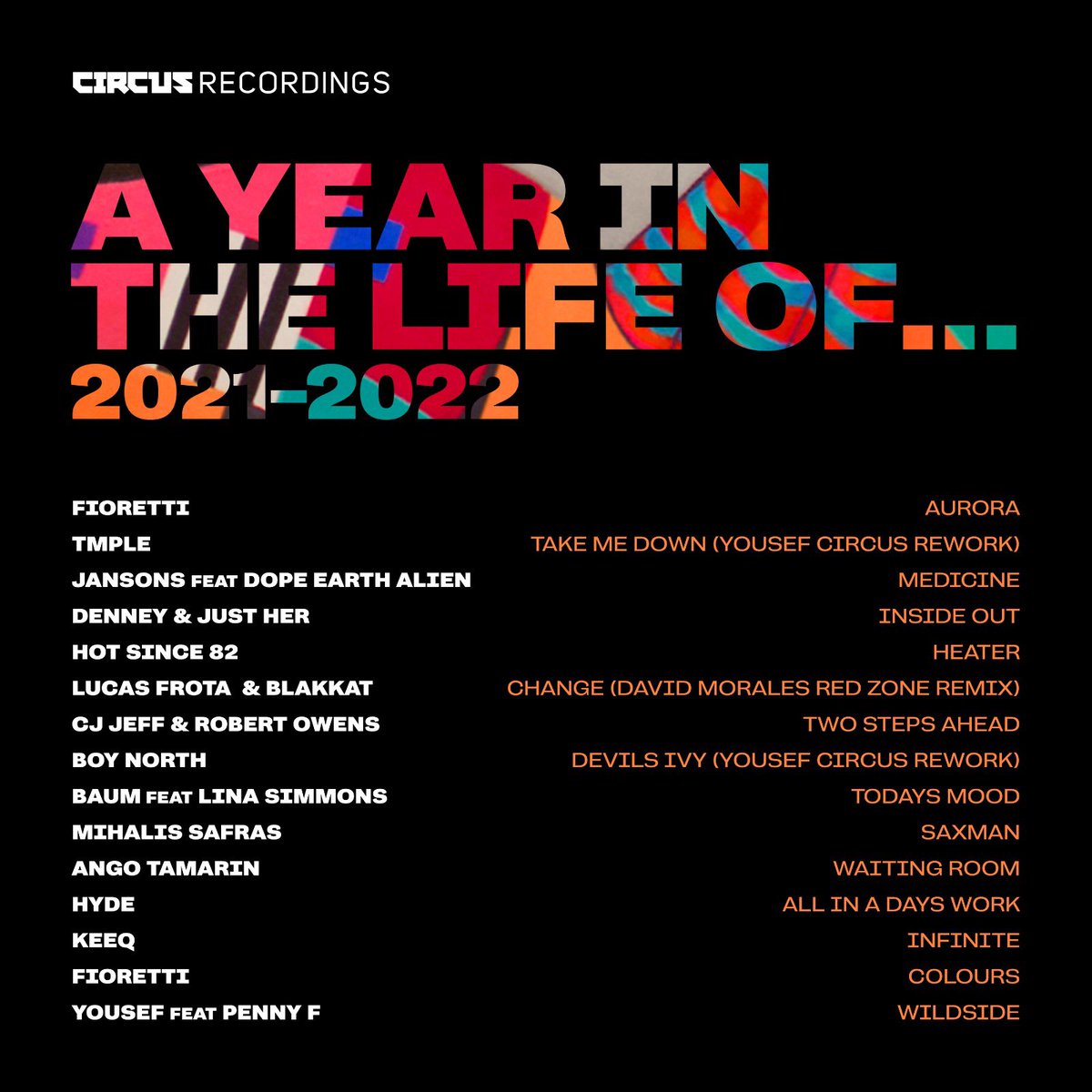 What a year it’s been… this Friday we’re releasing 15 tracks released over the past year on Circus Recordings featuring <a href="/hotsince82/">Hot Since 82</a>, David Morales, <a href="/yousefcircus/">Yousef</a>, <a href="/jansonsmusic/">Jansons</a>, @Denney_Music and so many more! 🎶⚡️

Pre-save: snd.click/CIRCUS163