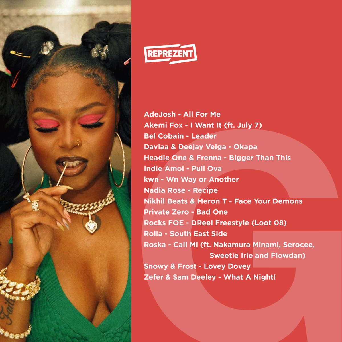 The Sound of Reprezent - our playlist for the next fortnight includes new @yungfilly1, @JordsOnline, @ama_louise, @nadiarosemusic and many many more Hear them all on 107.3FM / DAB (London) and a new online address: reprezentradio.org.uk 📣