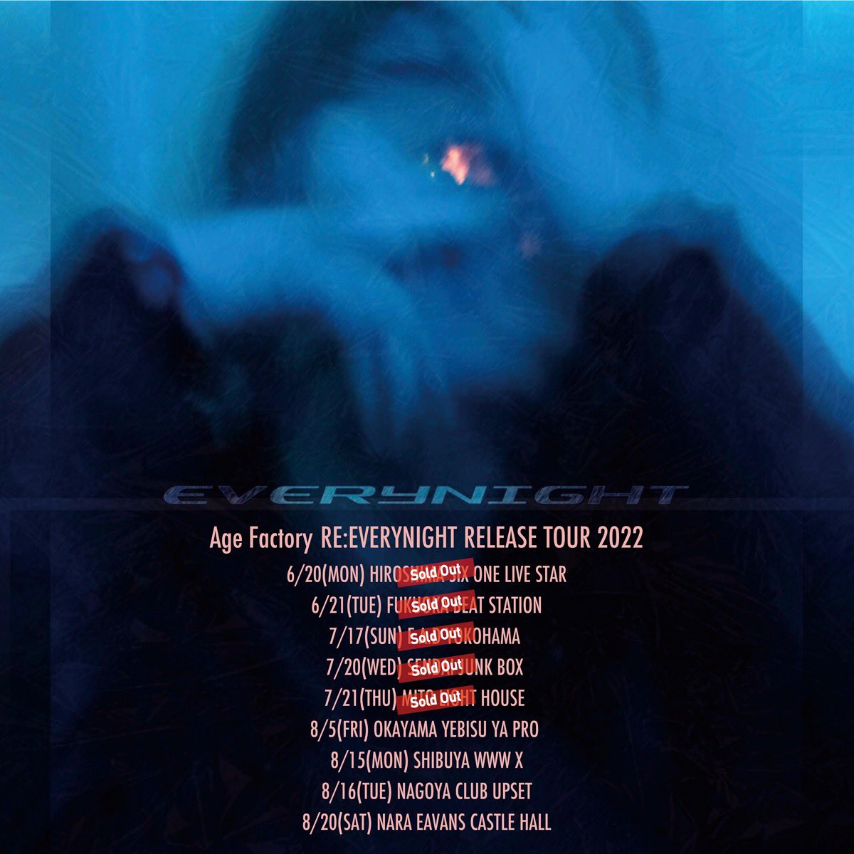 Tomorrow✈️ RE:EVERYNIGHT RELEASE TOUR 2022 7.20(wed) 仙台JUNK