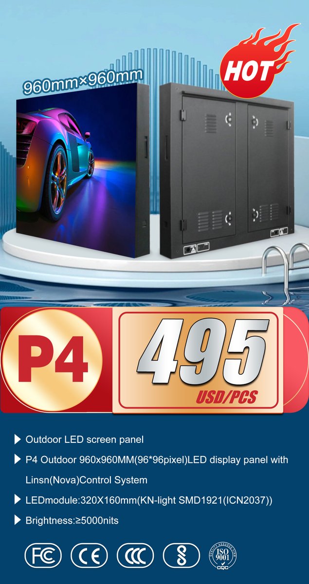 AlisonFox123_'s tweet image. Engineering LED Screen
👉P4 for outdoor👈
👉960mm*960mm👈
🔥495USD/PCS🔥
WhatsAPP number: +86 19977625538

#stagevideowall #ledpanels #ledvideopanels #leddisplayrental #leddisplayindoor #events #ledscreen #ledfixtures #leddesign #digitalsignage #LEDposter