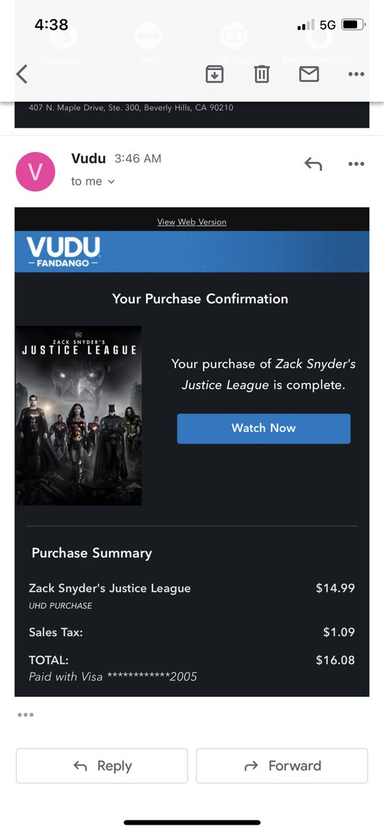 Bought Zack Snyder’s Trilogy on @AppleTV iTunes (I already owned BvS & MOS digitally) then bought #ZackSnydersJusticeLeague on VUDU so it can transfer on #moviesanywhere as well. I have it on 5 platforms all together. I❤️ZS #SnyderCutOnDigital #RestoreTheSnyderVerse #SnyderCut