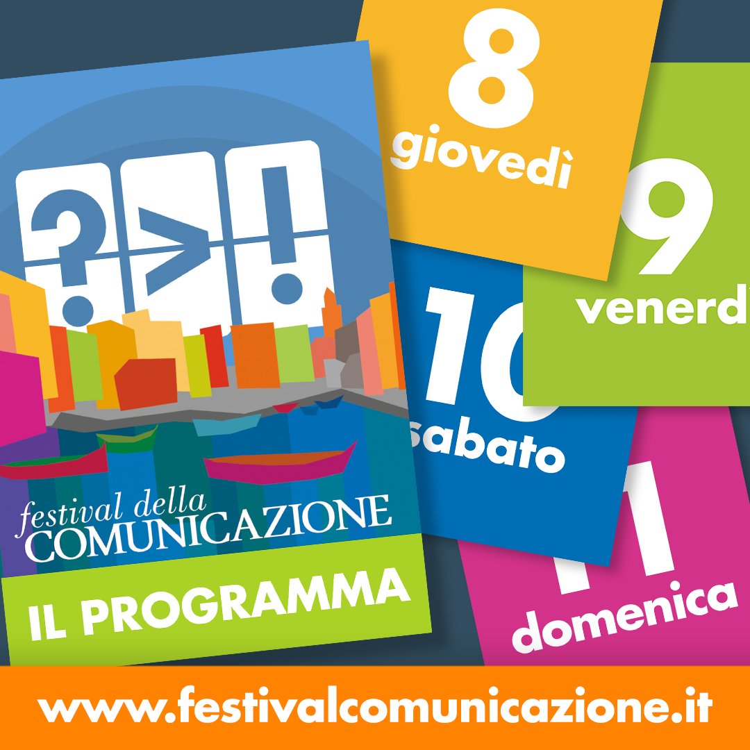 ASPETTANDO IL FESTIVAL 2022

È online in anteprima il programma!
Conosci gli ospiti, gli incontri, le giornate... e dal 25 agosto sarà disponibile il programma completo, con luoghi e orari!

Apri l'agenda e inizia a programmare il TUO Festival!
> festivalcomunicazione.it/programma-2022/