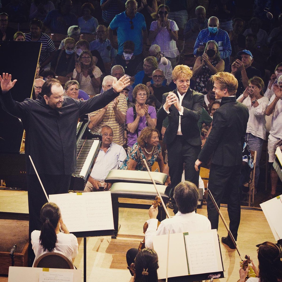 Lucas Arthur Jussen (@jussenofficial) on Twitter photo We were so happy, as you can see😅, to make it to Tanglewood this year after 2 cancellations due to COVID, and play with the <a href="/BostonSymphony/">Boston Symphony</a> again and maestro <a href="/andris_nelsons/">Andris Nelsons</a> . We enjoyed every second, we guess 3 times a charm💫. We were so happy, as you can see😅, to make it to Tanglewood this year after 2 cancellations due to COVID, and play with the <a href="/BostonSymphony/">Boston Symphony</a> again and maestro <a href="/andris_nelsons/">Andris Nelsons</a> . We enjoyed every second, we guess 3 times a charm💫.