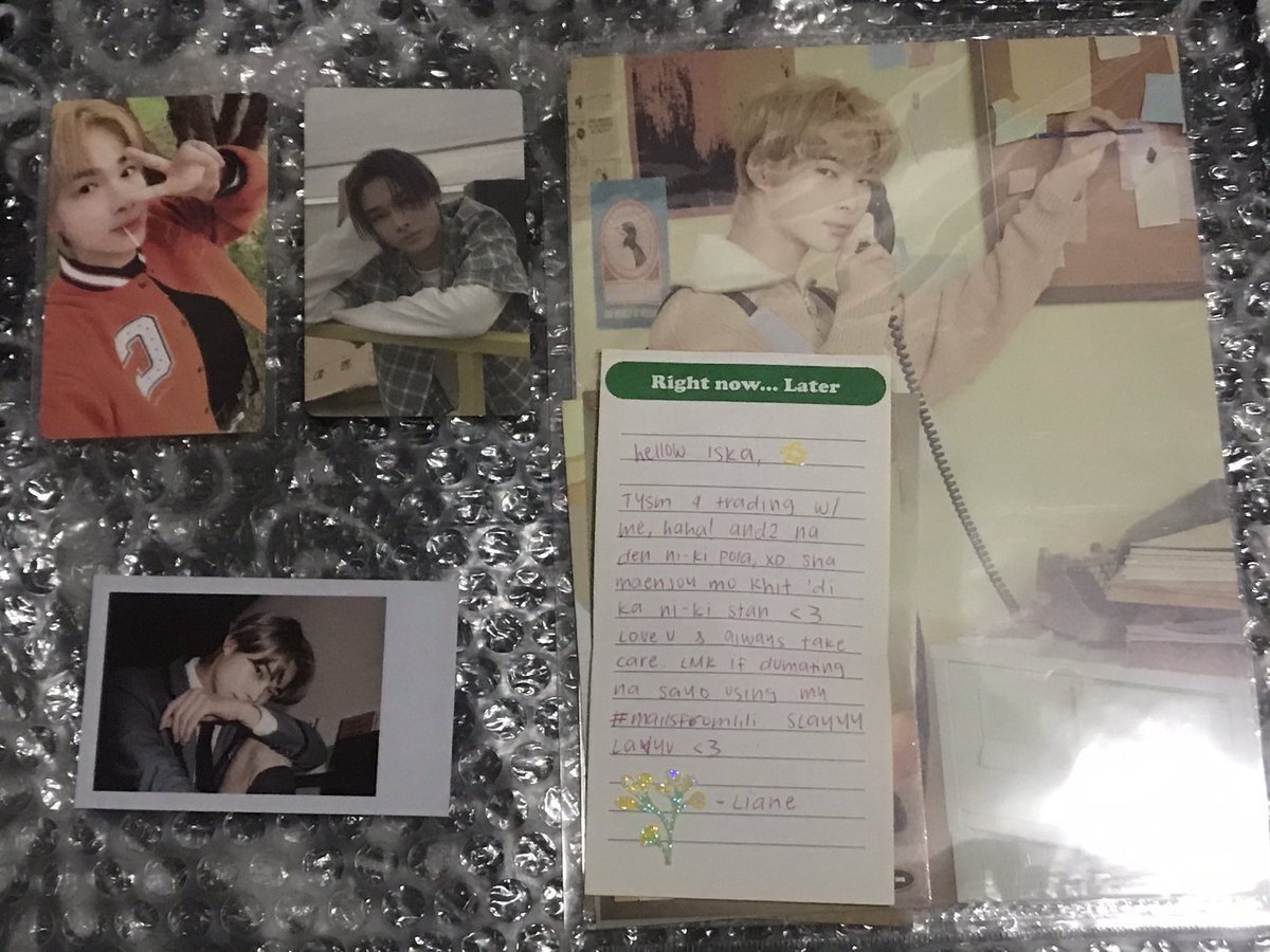 heedecos's tweet photo. #mailsfromlili sankyu babes for ze trade, ill book your parcel jigeum right lahv u @ivedecos https://t.co/s7vdzPVC4e