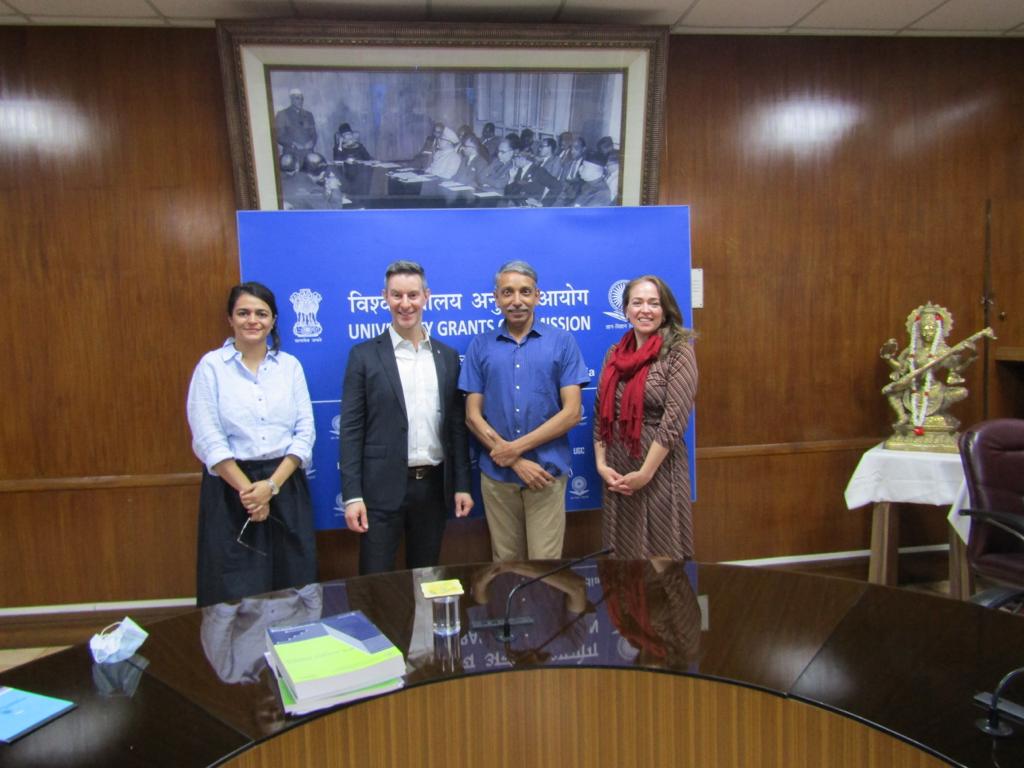 mamidala90's tweet photo. Today had detailed discussions with Mr. Anthony Miranda, Cultural and Educational Affairs Counselor, Embassy of USA, New Delhi &amp; on possible collaboration between Indian &amp; US Universities for twinning, joint &amp; double degrees and for establishing US University campuses in India. https://t.co/80cXQ2O42j