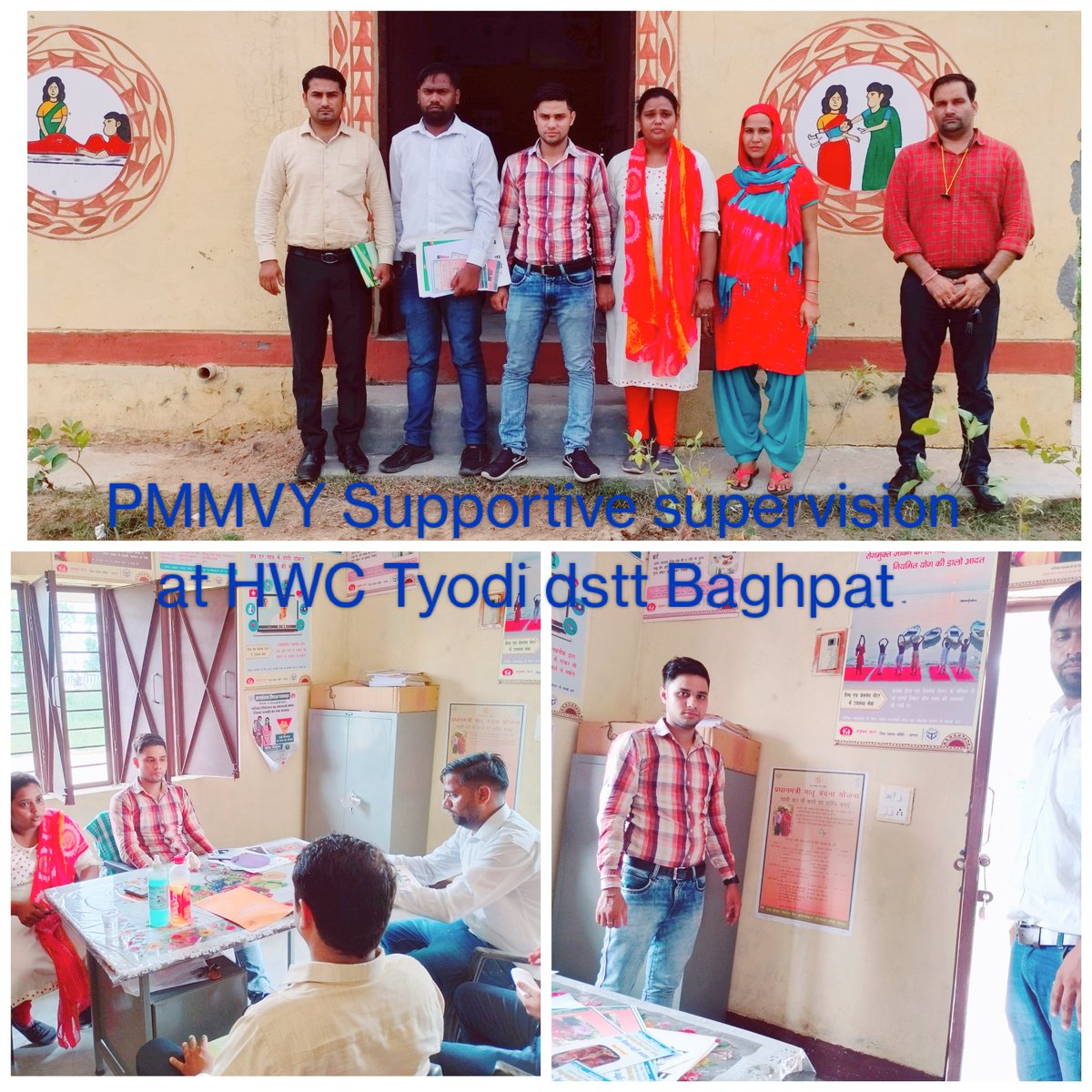 PMMVY Supportive supervision at HWC Tyodi by Ankit ujjwal DPC, Rahul Kumar DPA . संबंधित ANM और आशा को योजना से वंचित लाभार्थियों के फार्म भरने के लिए निर्देशित किया।
<a href="/CmoBaghpat/">CMO Baghpat</a> <a href="/pmmvyup/">प्रधानमंत्री मातृ वंदना योजना, उत्तर प्रदेश</a> <a href="/DivMeerut/">Divisional PM Meerut</a> <a href="/Rahulkumarpmmvy/">Rahul Kumar DPA</a> @SAGARRAJPUTRANA <a href="/AasTyagi/">Aas Mohammad Tyagi</a>