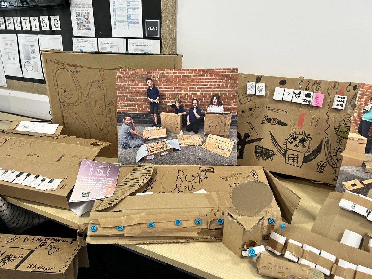 Class8Hcps's tweet image. Here are our final creations we made for our ‘Days of Joy’ workshops. The children loved making the instruments for our imaginary bands! 🎸 🥁 @choltheatre  @ArtsHcps @Class7Hcps