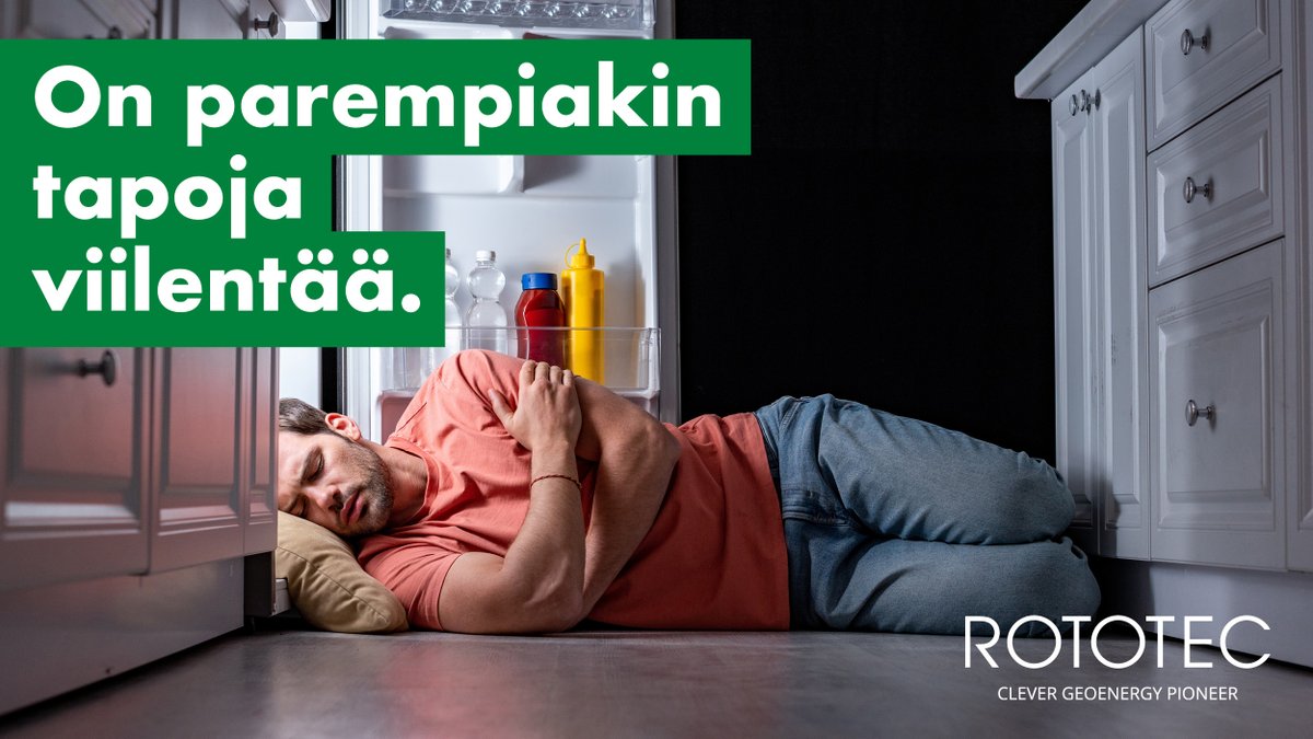 Kesällä voi olla vaikea saada unta, jos on liian kuuma. ❄
Sen sijaan, että nukkuisitte jääkaapissa ehdotamme maaviileää kiinteistöönne. Geoenergiaa käyttämällä saat maalämmön lisäksi myös maaviileän takaamaan hyvät unet helteiden aikanakin.

rototec.fi/mita-maalampo-…