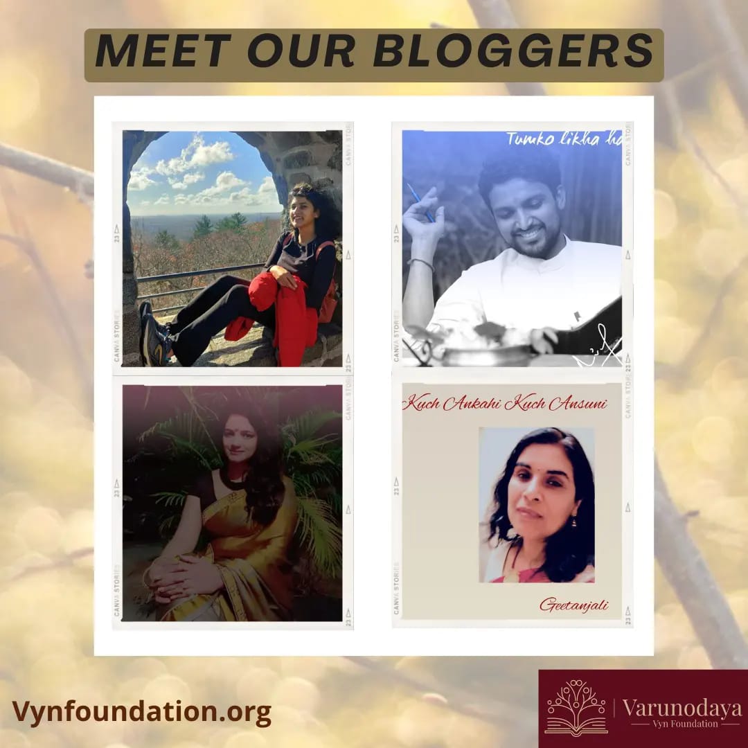 Meet our bloggers from Vyn Foundation ❤️

Also don't forget to read our amazing blog
vynfoundation.org/blog/

#bloggerstribe #blogsofinstagram #englishblog #vynfoundation #blogpost #indianblogs #randomthoughts