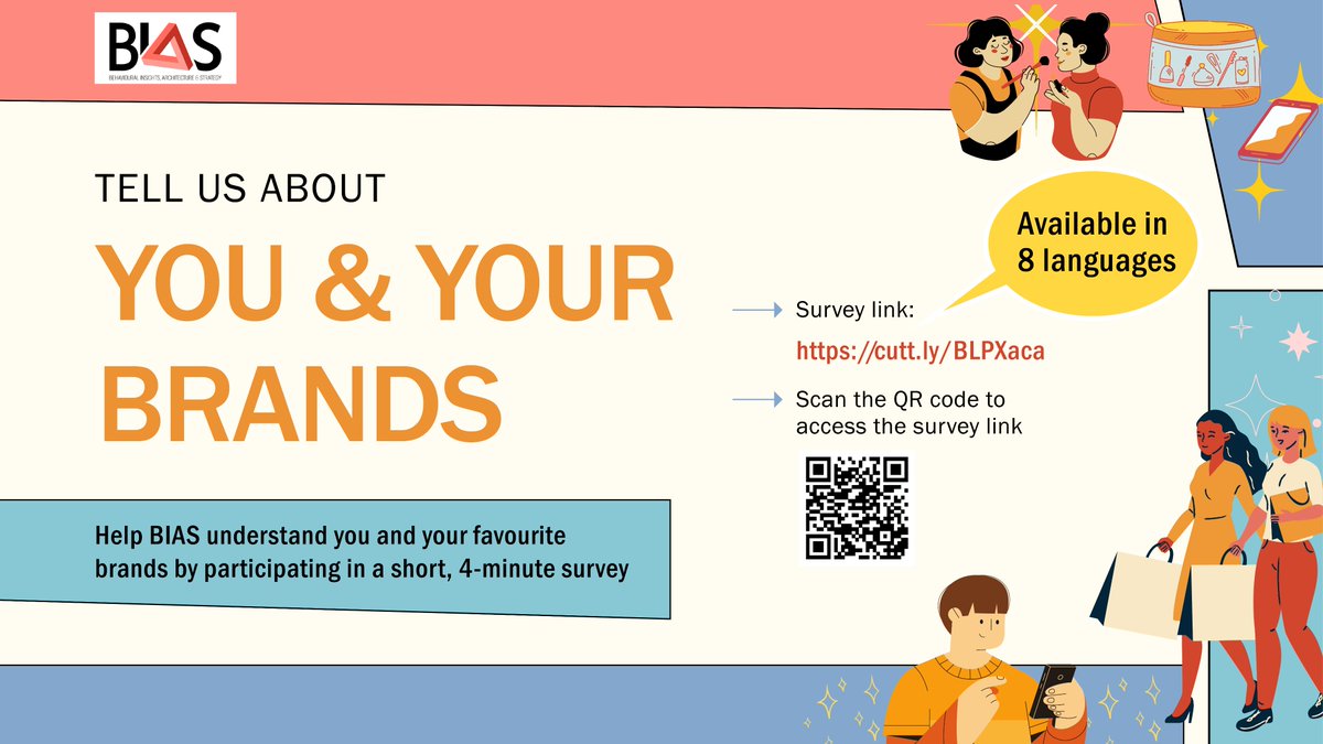 📢 Calling all 18-25 year olds

<a href="/BIASINC_IN/">BIAS</a> wants to know what you think about your favorite brands.

✅ Help them by filling in a short 4-minute survey 👉 cutt.ly/BLPXaca

Available in 8 languages 💬: Bangla, English, Filipino, Hindi, Khmer, Mandarin, Thai and Vietnamese