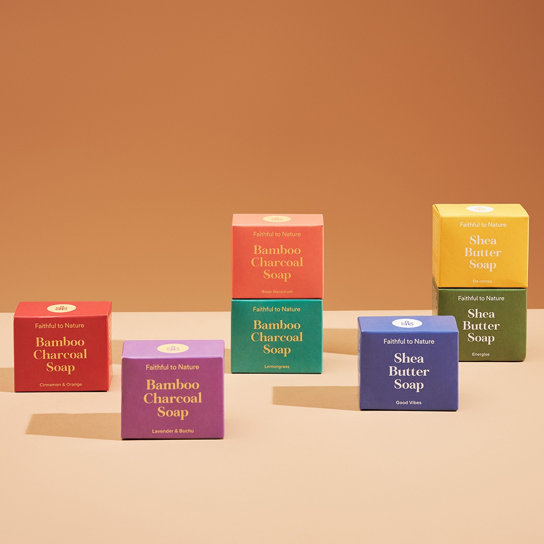 Pamper yourself and protect the planet with our earth-friendly Faithful to Nature Soaps and Sponges. 

These plant-based products all come in natural 100% plastic-free packaging, and are gentle and effective to keep your skin soft, supple and hydrated throughout the seasons.