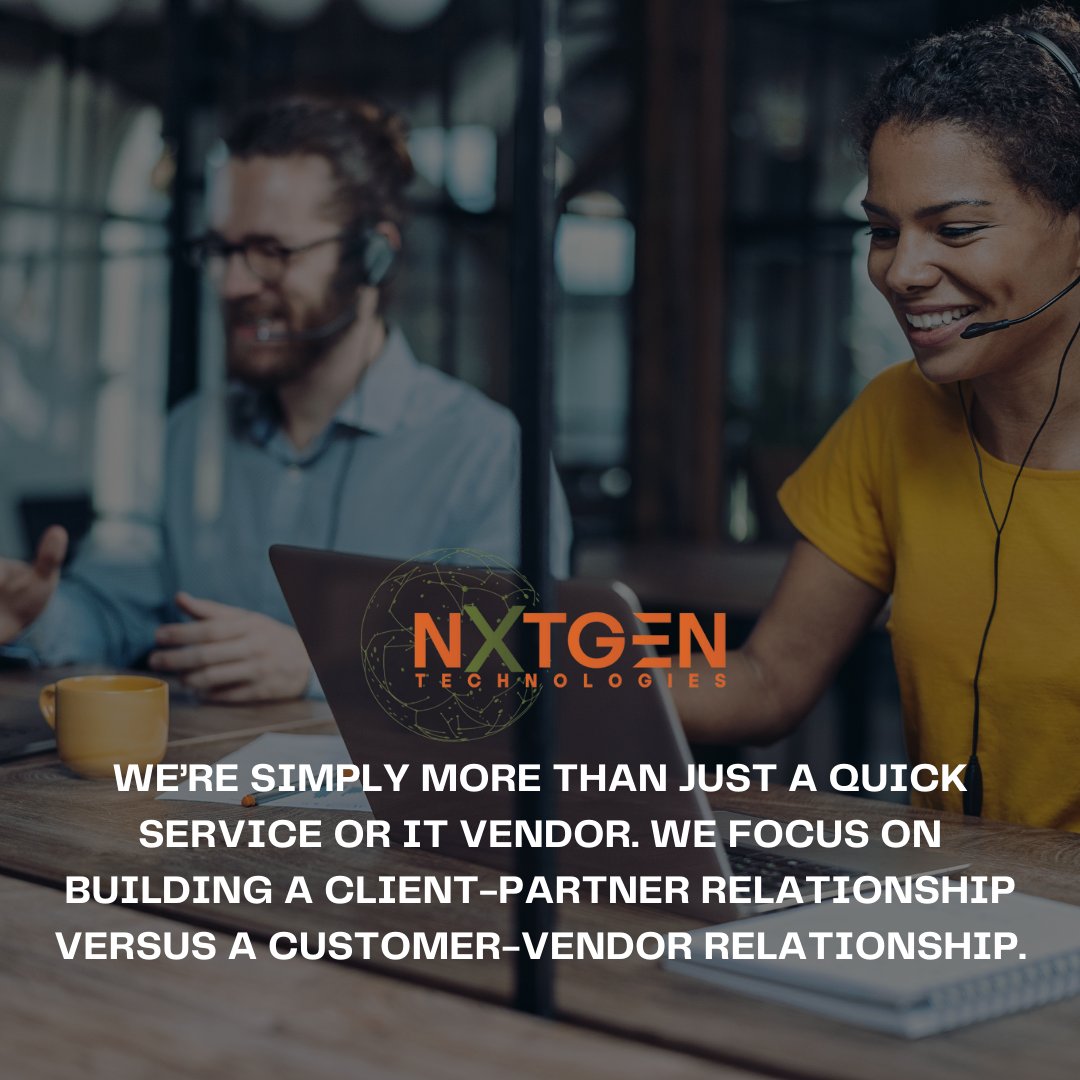 NXTGEN_TECH's tweet image. At NXT GEN Technologies, we are best known for our White Glove service. Our team of experts are on call 24 hours, 7 days a week to ensure your IT needs are optimized. Learn more by visiting: nxtgentech.com

#nxtgentech #nxtgentechnologies #itsolutions #it #cybersecurity