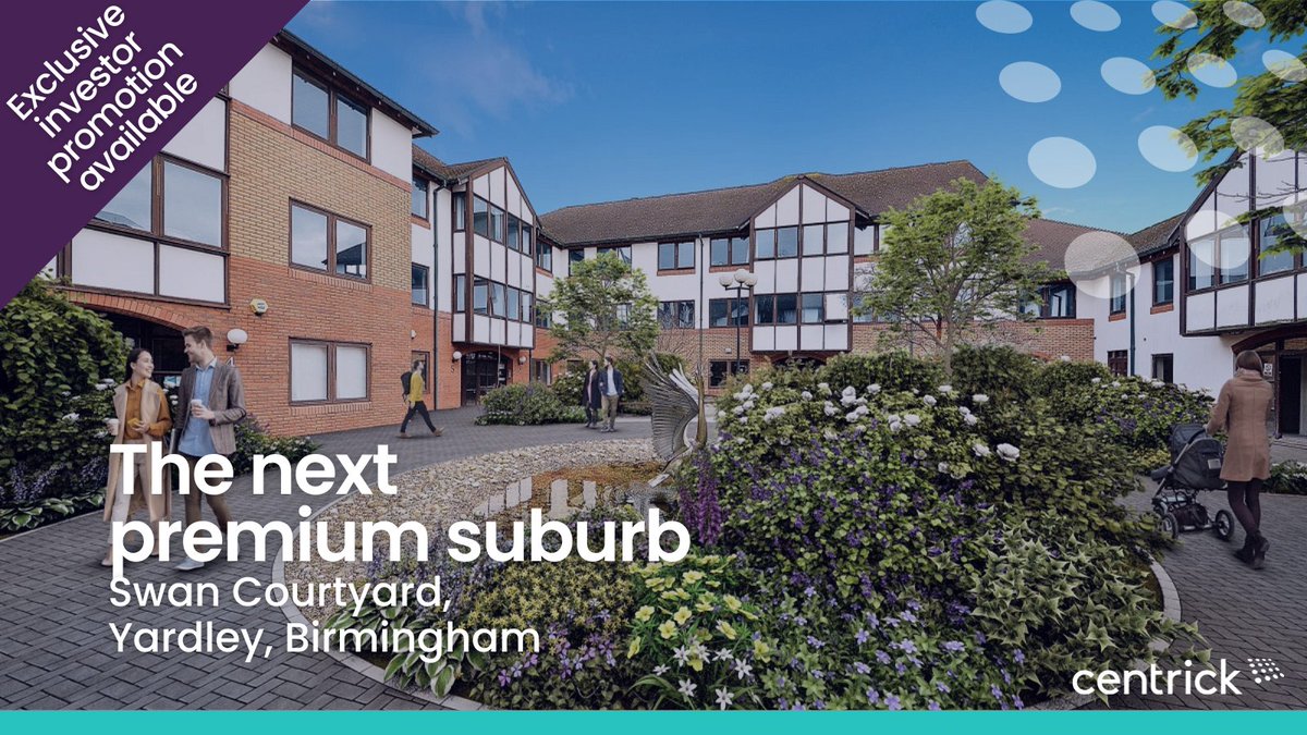 CentrickBrum's tweet photo. Our exclusive investor promotion is available at Swan Courtyard in Yardley, #Birmingham. Secure immediate tenancy and start generating rental yields upon completion. 

Find out more about Swan Courtyard and our exclusive offer: https://t.co/gxsh7HEU8q https://t.co/JXMtVpaTzl