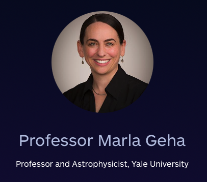 ClearConstell's tweet photo. Meet our judges! Introducing @mgeha, professor and astrophysicist at Yale University. She utilizes the world’s largest telescopes to study the smallest galaxies in the Universe. 🔭 https://t.co/UIlJWNNcy5