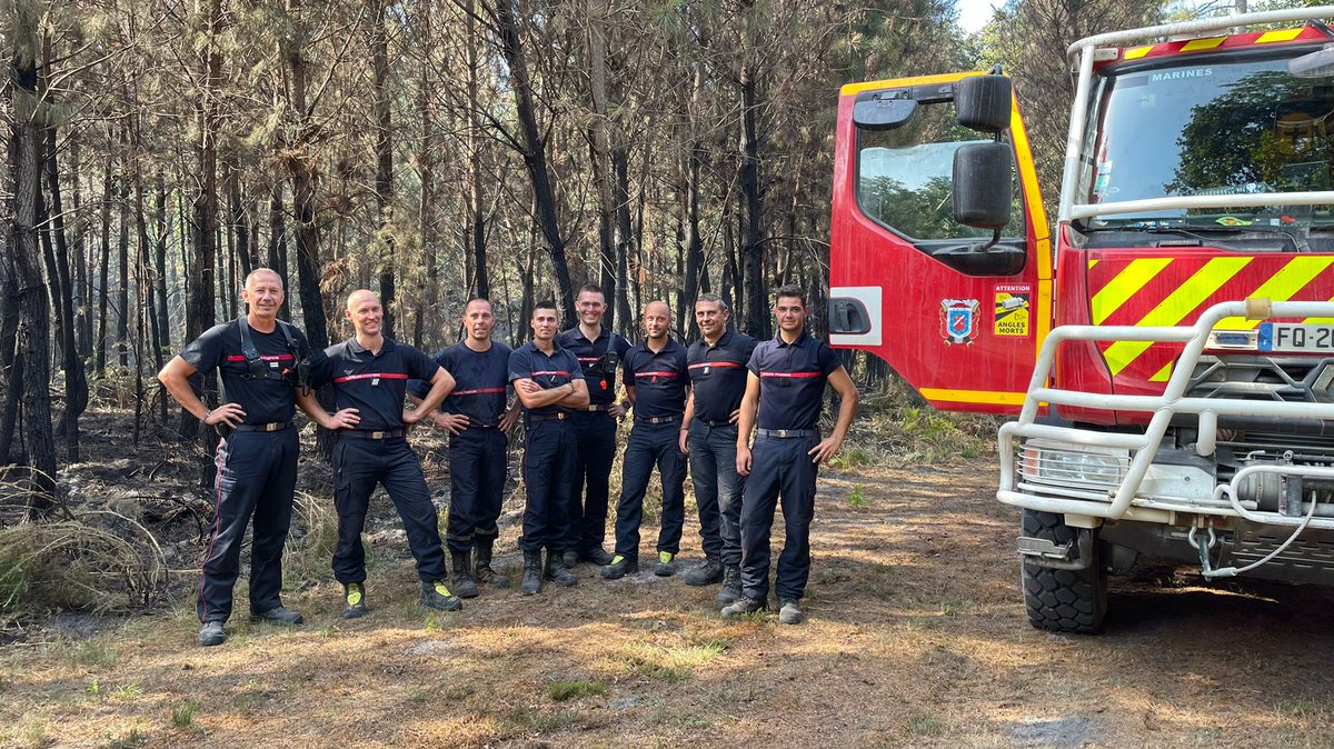 [#FeudeForêt]  Engagés en renfort sur le feu de Landiras, nos sapeurs-pompiers ont commencé à combattre les incendies dès leur arrivée. Ils font honneur au corps des sapeurs-pompiers du Val-d'Oise. 
Bon courage à tous les sapeurs-pompiers et personnels engagés sur ces incendies !