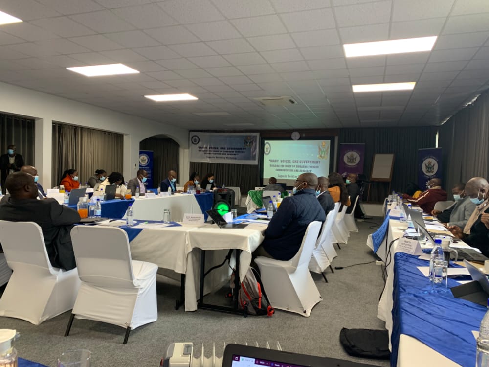MoJLA joins other Government Ministries in Nyanga for the Capacity Building Workshop facilitated by PSC. Title: 'Many Voices, One Government-Building the Image of Zimbabwe through Communication and Advocacy' @psczimbabwe @nickmangwana @FinanceZw @InfoMinZW @MinistryofTID @MoFA_ZW