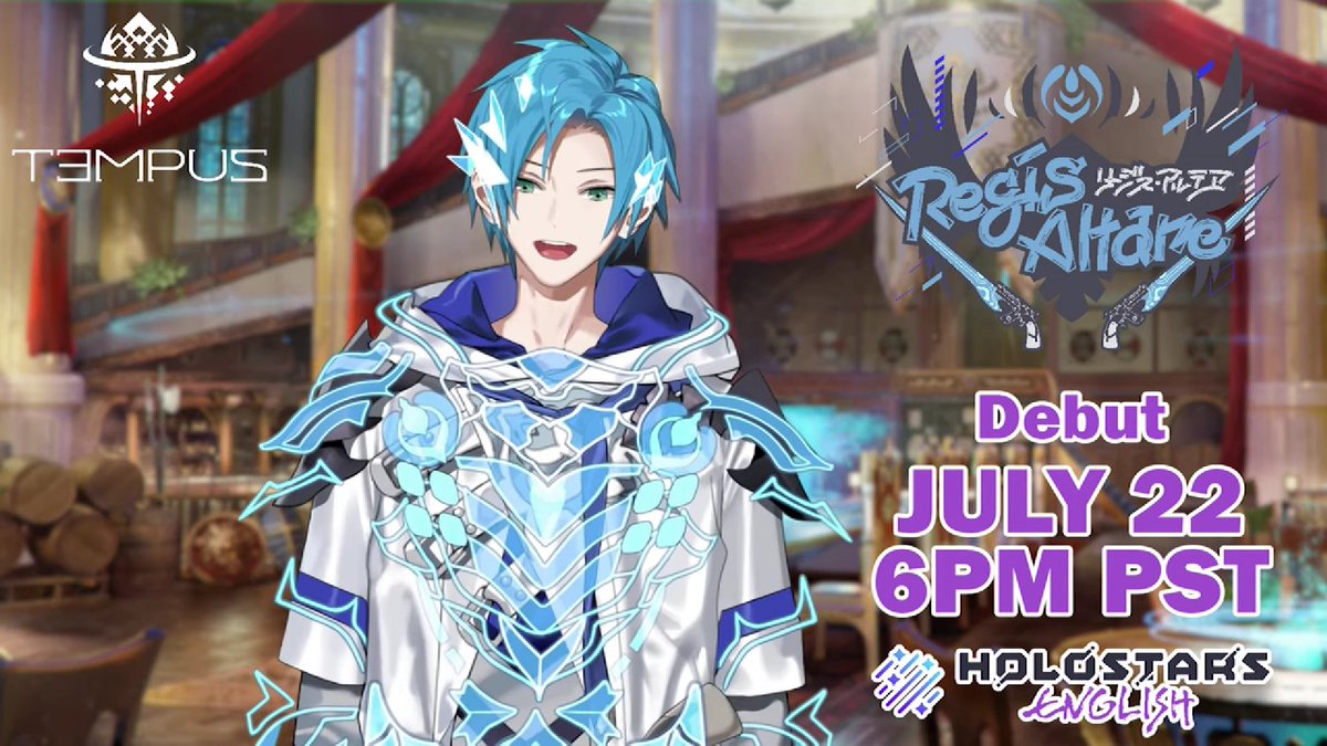 regisaltare's tweet image. come on, it's time to go on an adventure!
Debut on July 22 6PM PST
#holoTEMPUS