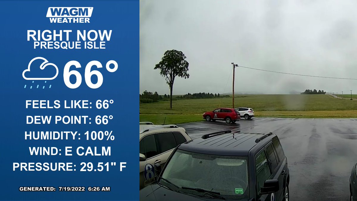 robertgrimm_wx's tweet photo. Here's a live look outside the station here in Presque Isle. WAGM This Morning is underway with Rob Koenig &amp; Shawn Cunningham! So make sure to tune in for your latest forecast and news: https://t.co/bt0l7zcmQ6 Check out the forecast anytime: https://t.co/sP2ggEmJOW #mewx #nbstorm https://t.co/zzQFO9IZ5t