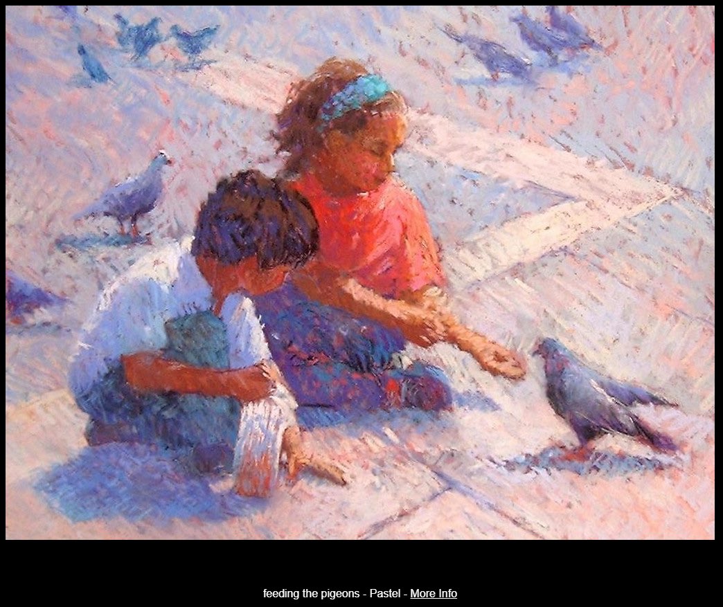vicey333's tweet photo. @HENI #CurrencyBurn. Being new to the art world, finding famous art I like was difficult. My Dads sister, Jackie Simmonds, is an artist who’s work I have grown up around. This pastel painting is of my sister and I. Matched with DH “Two children keeping their faces up” https://t.co/l7DoSorBzM