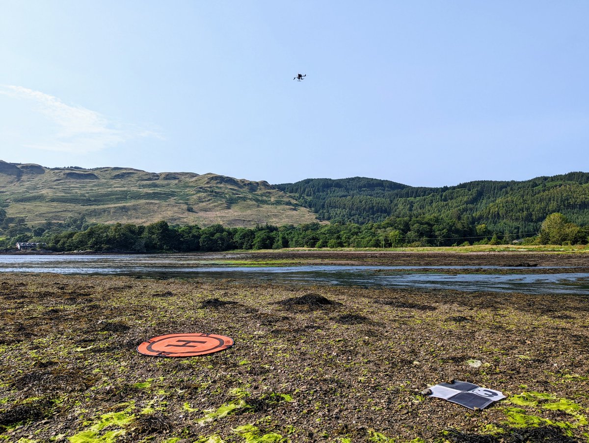 brianbarrett0's tweet photo. ☀️Hot day of fieldwork up at Loch Melfort with @UofGGES BSc Geography student Vasiliki Katsorida &amp; GES Technician Kenny Roberts measuring oysters and capturing multispectral UAV data for dissertation research🦪📏Superb project with @AENMcGregor @IBAHCM https://t.co/Hr89EojEiu