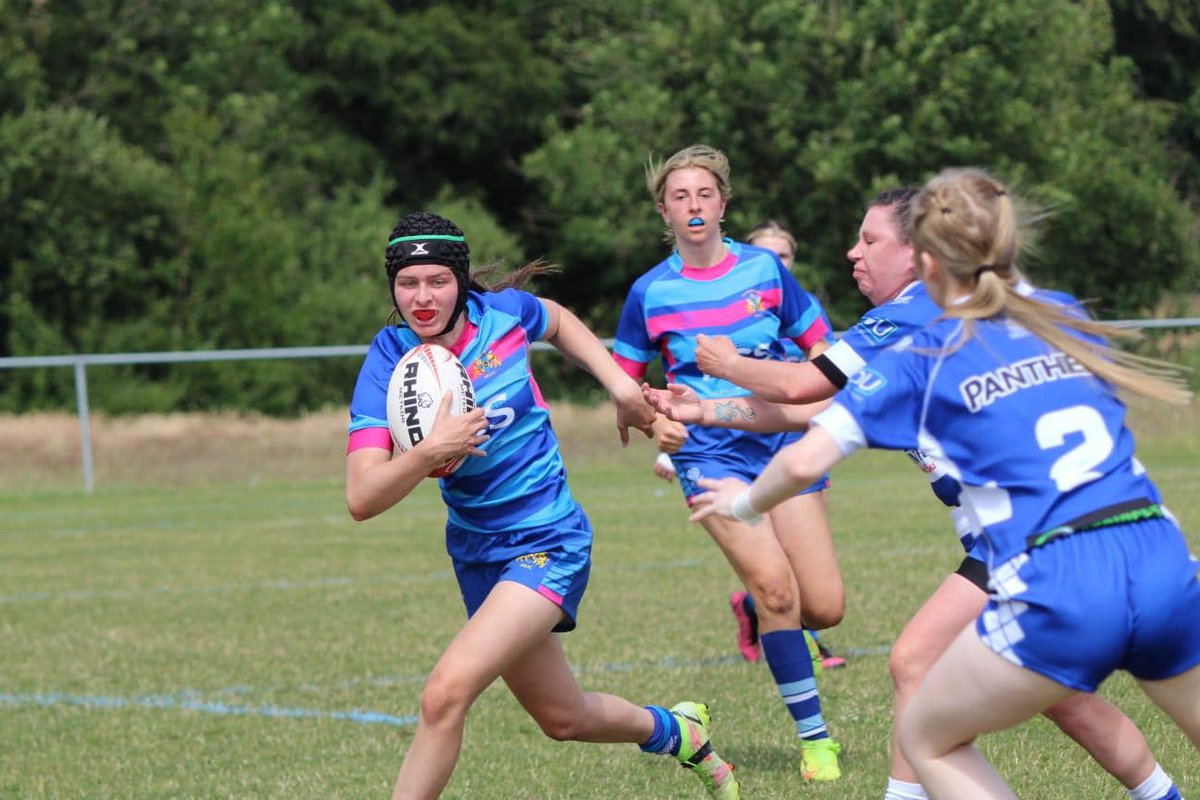 Action Shot from the weekends Battle of North Halifax @IllyGirlsRugby running out 48-0 winners against @Pantherswomenrl with both teams in their Cre8tive kits. #BeCre8tive #ThisGirlCan