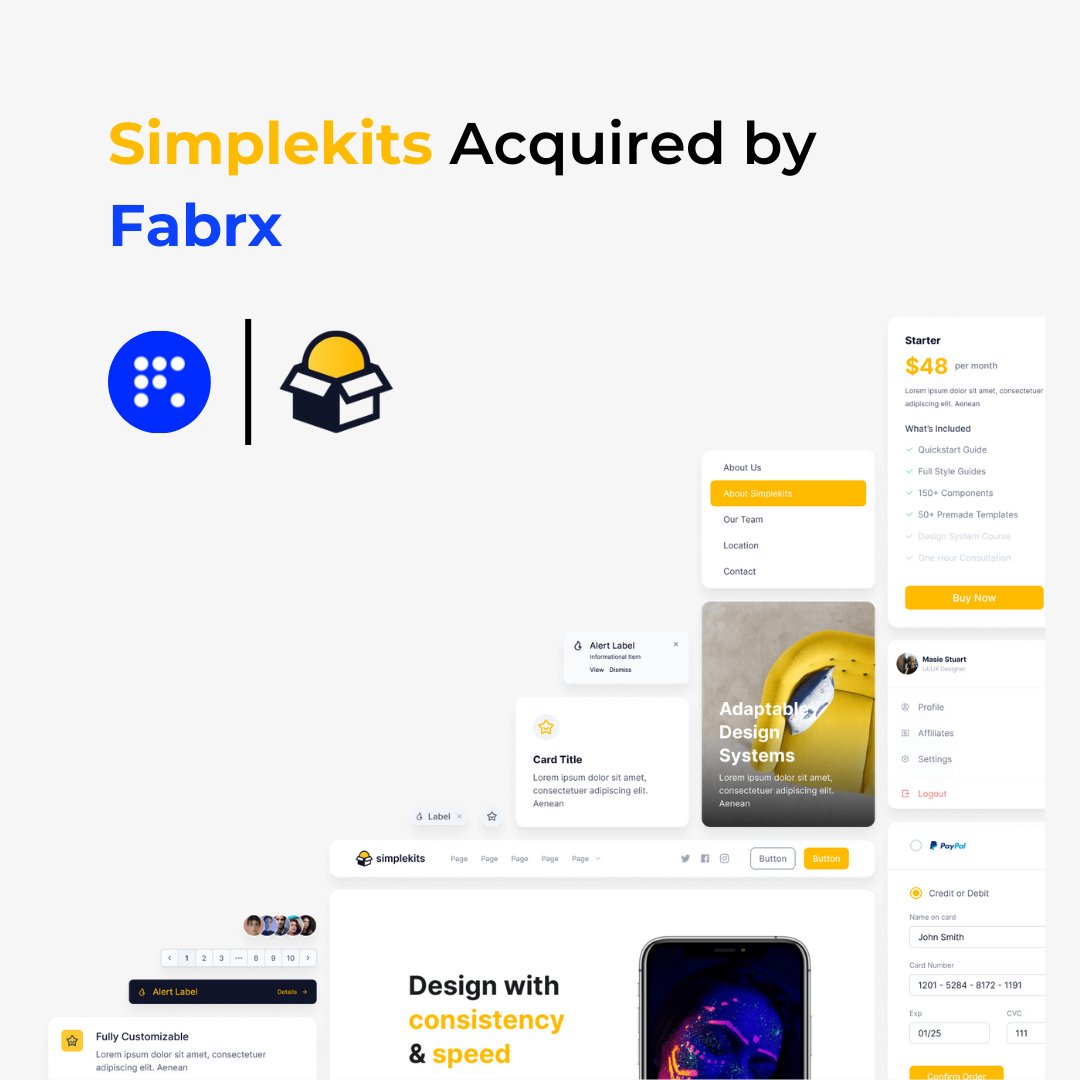 Fabrxdesign's tweet photo. We are happy to announce that #FabrxDesign has acquired #Simplekits

For More #Designs Visit Now - https://t.co/q9Wxpdtsil

#Designing #Business #DesignSystem #UIkits #Figma #DesignInspiration #DesignDaily #uitrends #wireframe #uiinspiration #uxdesigner #dailyui #uxtrends https://t.co/XZCIycAqXw