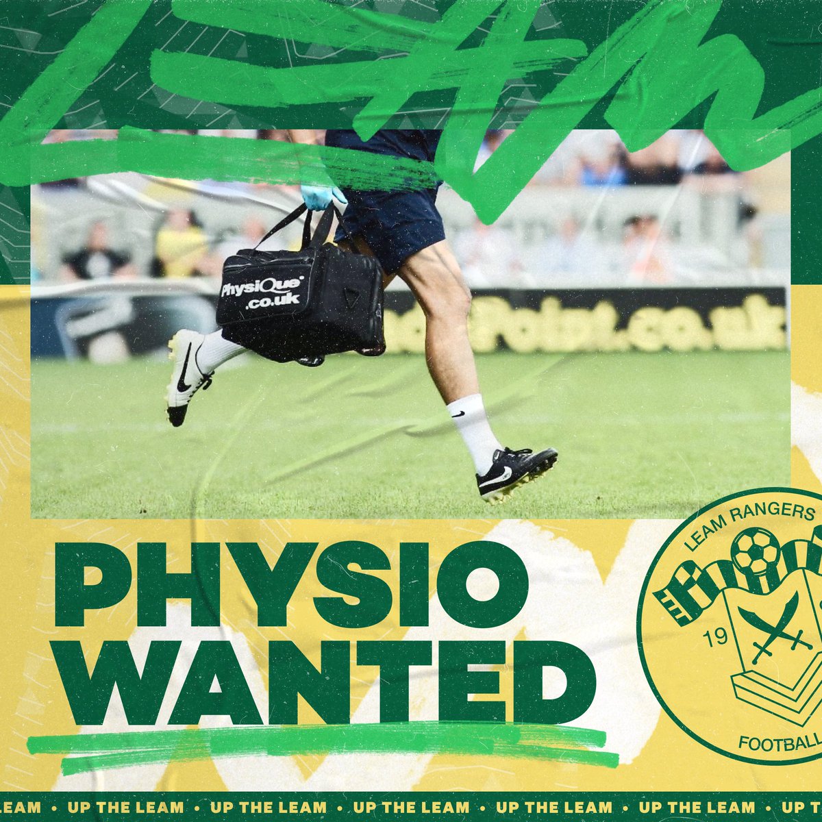 𝗣𝗛𝗬𝗦𝗜𝗢 𝗪𝗔𝗡𝗧𝗘𝗗 — We are on the lookout for a first team physio, required for match days on Saturdays and Wednesdays.

Would be a great opportunity for a University student or any physio looking to gain experience.

If you're interested, drop us a message!

#UTL 🔰