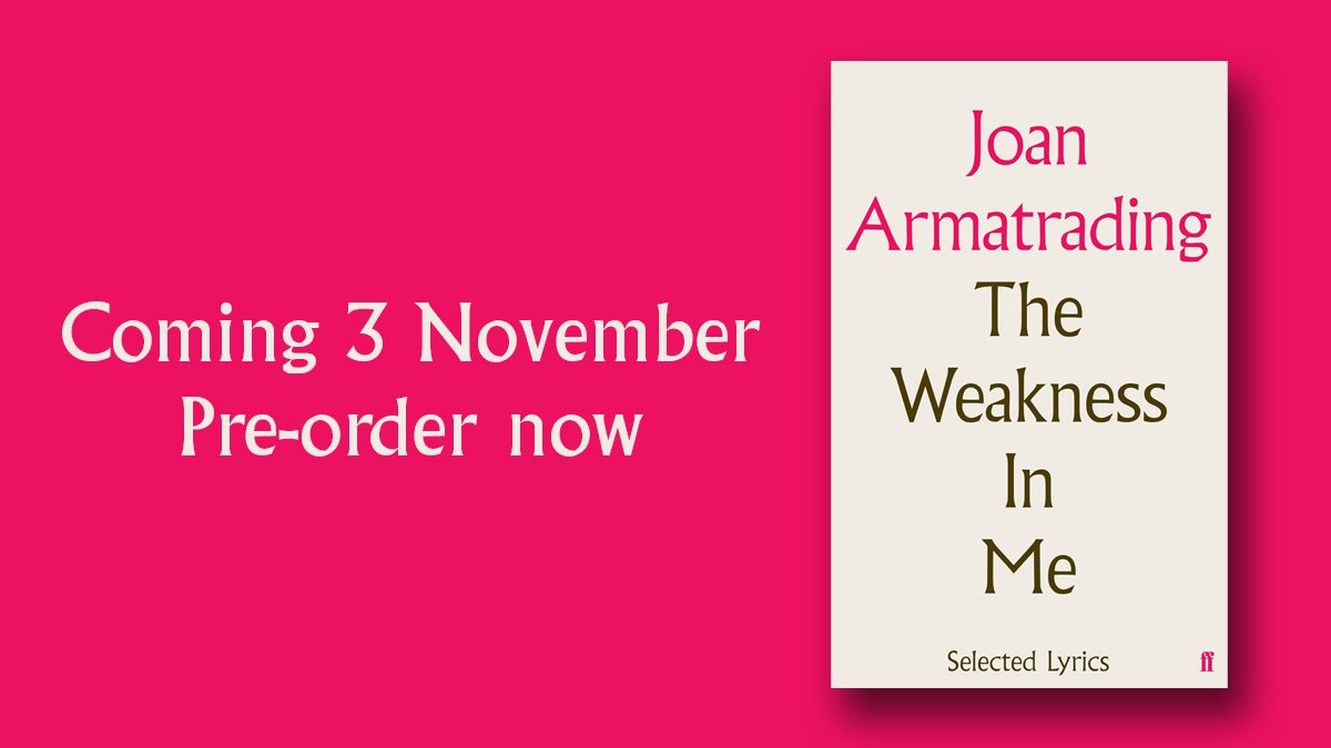 Waterstones's tweet photo. 'I was born to be a songwriter and it is something that I know, as long as I'm here, I will never stop doing' 

The Weakness In Me presents the lyrics of @ArmatradingJoan  giving a rare, personal glimpse into her creative process. 

Pre-order SIGNED: https://t.co/ZsM7ynccSg https://t.co/xApt9fSruu