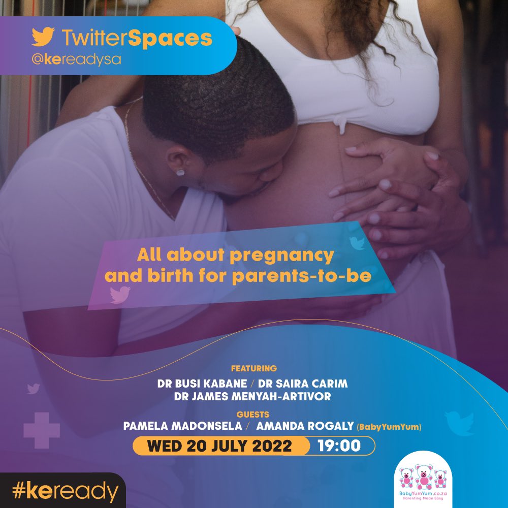 kereadysa's tweet photo. Join our Twitter space tomorrow as we talk all things pregnancy and birth for parents-to-be. 

We will be joined by @BabyYumYumSA as we unpack birthing options, the anxieties, controversial new born medications and so much more. 

Set a reminder:👇
https://t.co/ipKLFxxziS https://t.co/FP0eiNXsNv